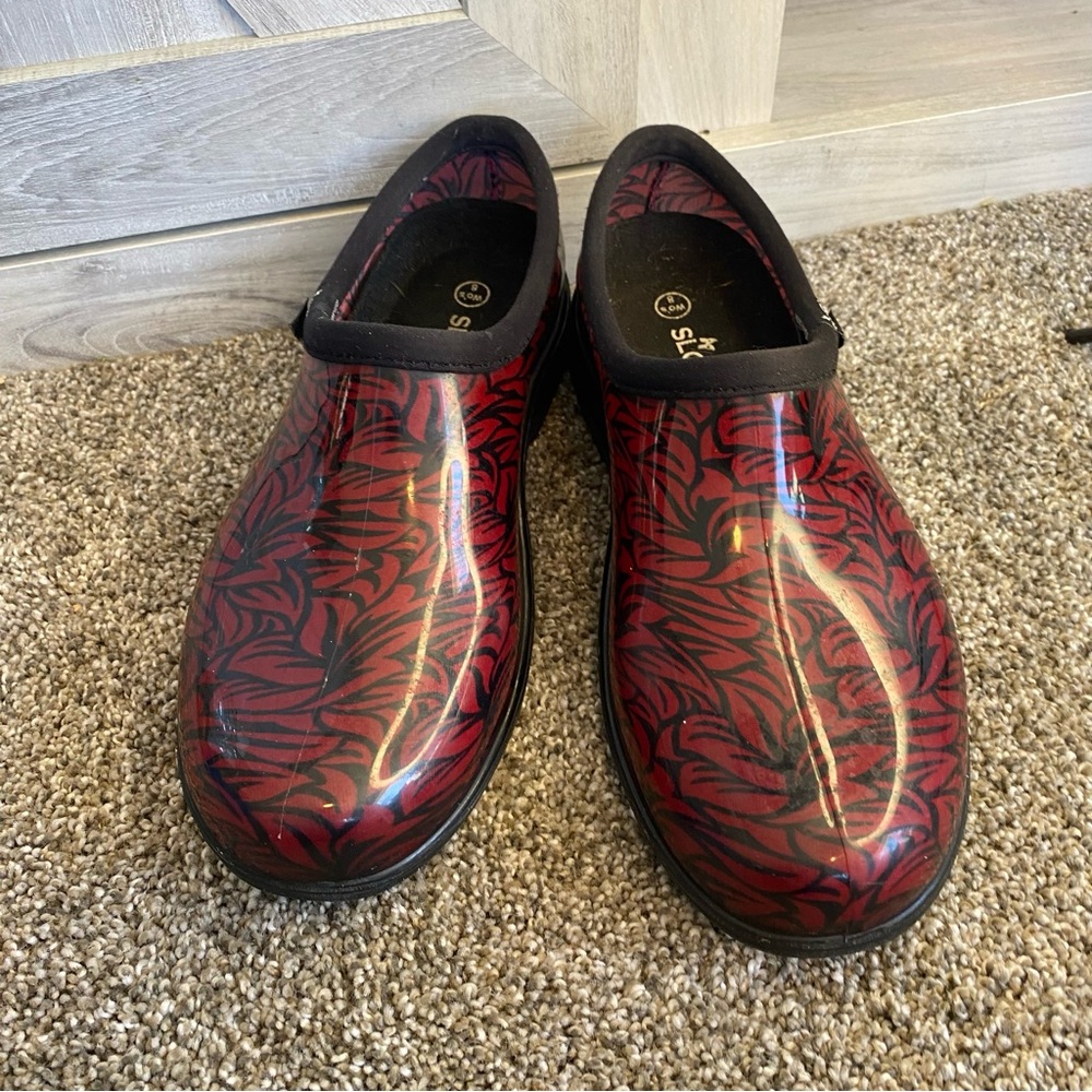 Women's Sloggers Rain & Garden Shoes - Casual Floral Red